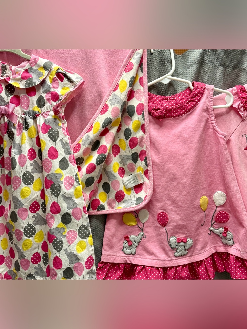 Vintage Gymboree Happy Elephant 2013 12-18M Baby Girl Outfit Lot Blanket 7 Pc - Picture 6 of 9